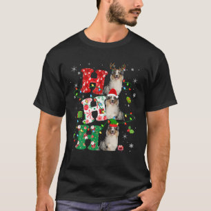 Ho3 Christmas Lights Santa Elf Reindeer Australian T-Shirt