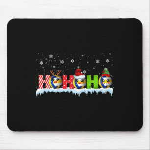 Ho3 Funny Xmas Reindeer Santa Elf Volleyball Playe Mouse Mat