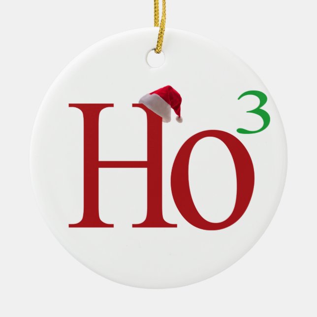 Ho3 (ho ho ho) ceramic tree decoration (Front)