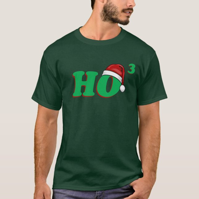 Ho 3 (Cubed) Funny Christmas Shirt (Front)