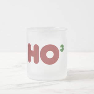Ho 3 Nerdy funny christmas Frosted Glass Coffee Mug