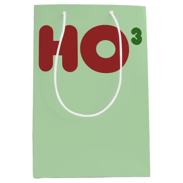 Ho 3 Nerdy funny christmas Medium Gift Bag (Front)