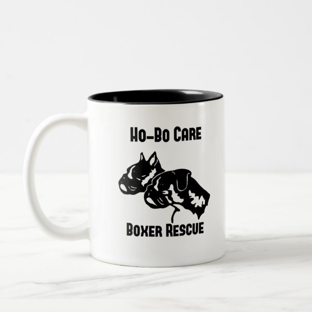 Ho-Bo Care Boxer Rescue Two-Tone Coffee Mug (Left)