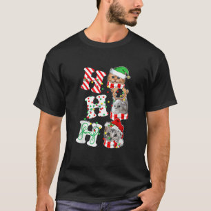 Ho Cats Lights Antlers Christmas Fun Pajama Matchi T-Shirt