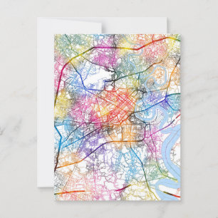 Ho Chi Minh City Vietnam City Map Postcard