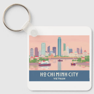 Ho Chi Minh City Vietnam Pastel Travel - Saigon Key Ring