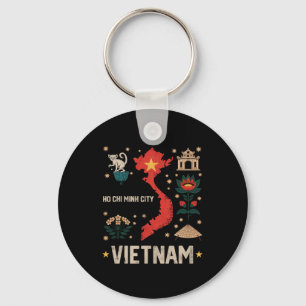 Ho Chi Minh City Vietnam Vacation Matching Family Key Ring