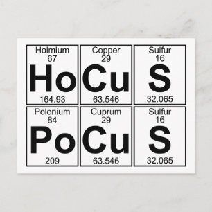 Ho-Cu-S Po-Cu-S (hocus pocus) - Full Postcard