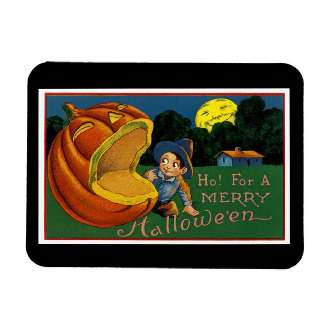Ho! for  a Merry Halloween Magnet (Horizontal)