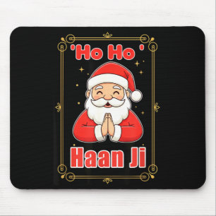 Ho Haan Ji Funny Indian Christmas Humor Design Hin Mouse Mat