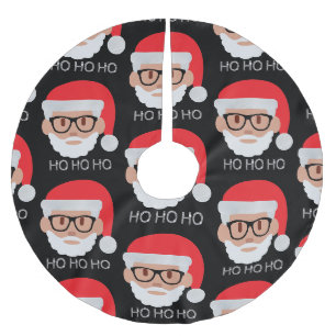 ho hipster santa brushed polyester tree skirt