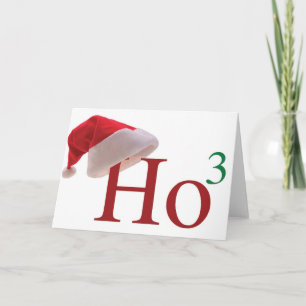 Ho Ho 3 Merry Christmas to the 3rd power Holiday Card