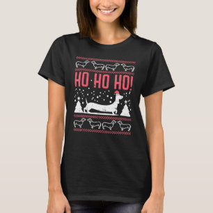 Ho Ho Dachshund Santa Ugly Christmas Sweater Dog O