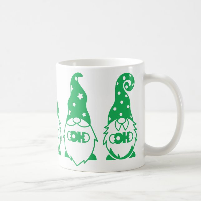 Ho Ho Green Gnomes  Coffee Mug (Right)