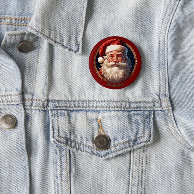 Ho Ho Happiness 6 Cm Round Badge (In Situ)