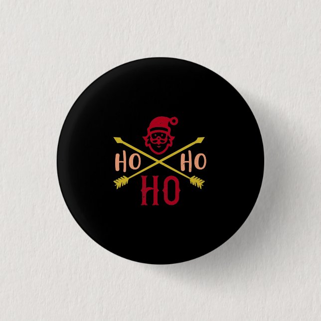 Ho Ho Ho 2 3 Cm Round Badge (Front)