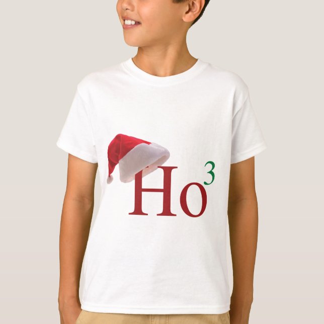 Ho Ho Ho 3 Christmas to the 3rd Power Designs T-Shirt (Front)