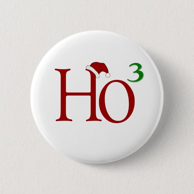 Ho Ho Ho 6 Cm Round Badge (Front)