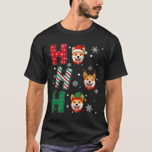 Ho Ho Ho Akita Inu Dog Matching Christmas Santa El T-Shirt