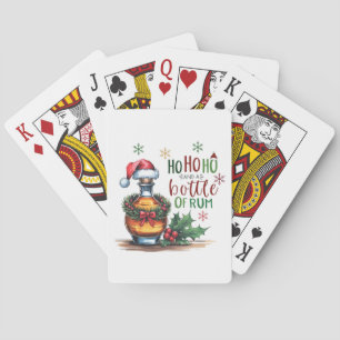 Ho Ho Ho And A Bottle Of Rum Playing Cards