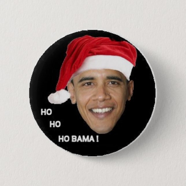 Ho Ho Ho Bama 6 Cm Round Badge (Front)