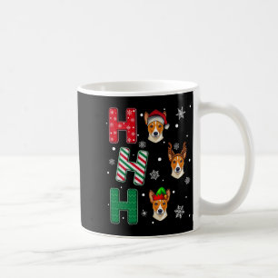 Ho Ho Ho Basenji Dog Lover Matching Christmas Sant Coffee Mug