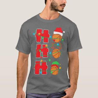Ho Ho Ho Basketball Christmas Gift T-Shirt