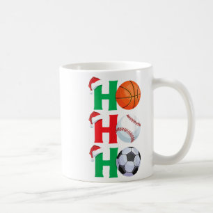 Ho Ho Ho Boys Christmas Srts Basketball Baseball S Coffee Mug