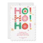 HO! HO! HO! Bright Fun Non-Photo Christmas Card