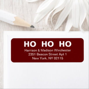Ho Ho Ho burgundy maroon wine Christmas