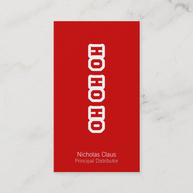 HO HO HO BUSINESS CARD (Front)