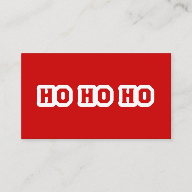 HO HO HO BUSINESS CARD (Front)