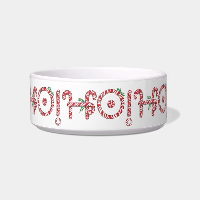 Ho, Ho, Ho Candy Canes Bowl (Front)
