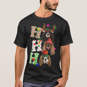 Ho Ho Ho Cavalier King Charles Spaniel Cute Christ T-Shirt
