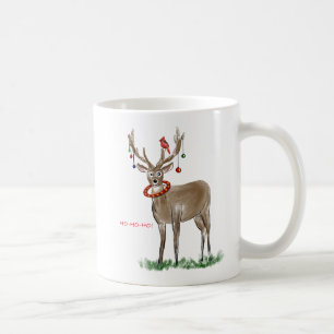 Ho-Ho-Ho Christmas Deer Mug