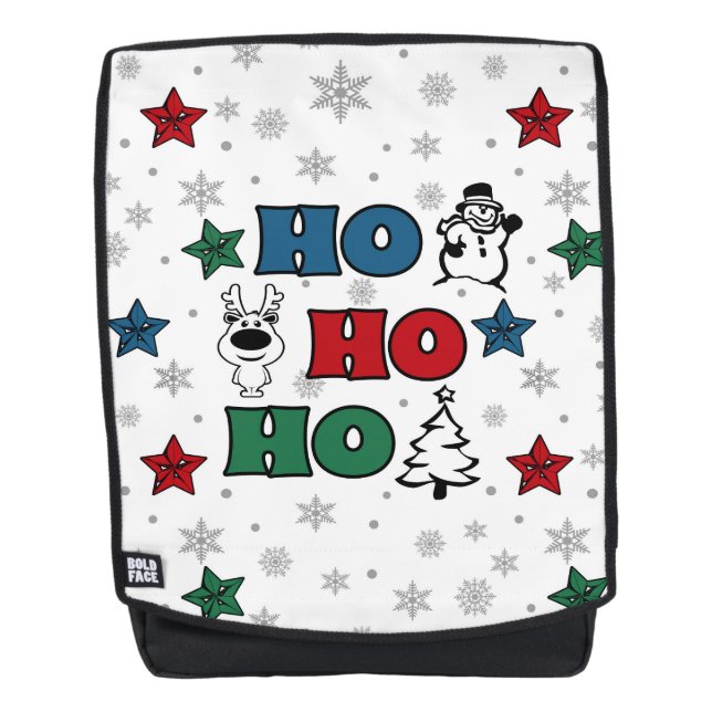 Ho-Ho-Ho Christmas design Backpack (Front)