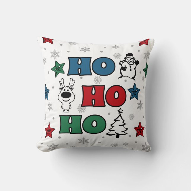 Ho-Ho-Ho Christmas design Cushion (Front)