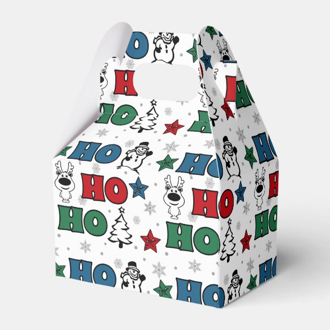 Ho-Ho-Ho Christmas design Favour Box (Back Side)