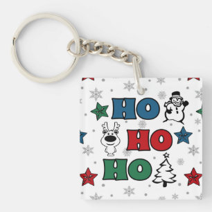 Ho-Ho-Ho Christmas design Key Ring