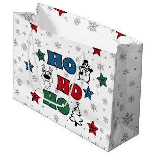 Ho-Ho-Ho Christmas design Large Gift Bag