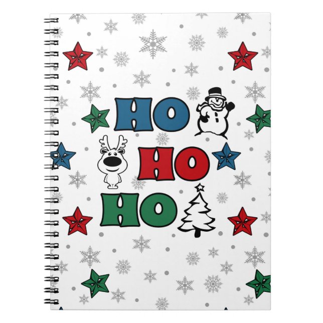 Ho-Ho-Ho Christmas design Notebook (Front)
