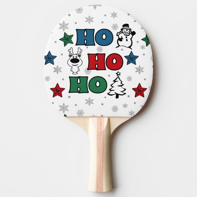 Ho-Ho-Ho Christmas design Ping Pong Paddle (Front)