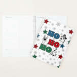 Ho-Ho-Ho Christmas design Planner<br><div class="desc">Ho-Ho-Ho Christmas design with snowflakes,  snowman,  Christmas tree,  reindeer and colourful stars decoration on white background</div>