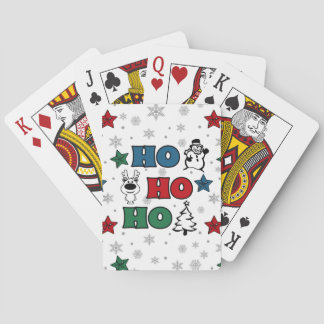 Ho-Ho-Ho Christmas design Playing Cards