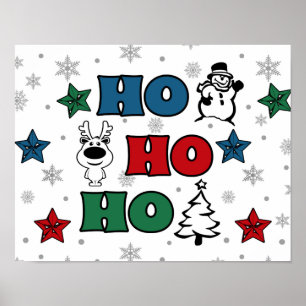 Ho-Ho-Ho Christmas design Poster