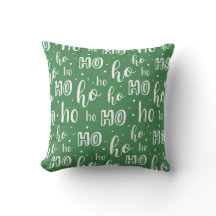 Ho ho ho Christmas design throw pillow 