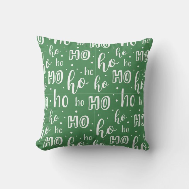Ho ho ho Christmas design throw pillow  (Front)