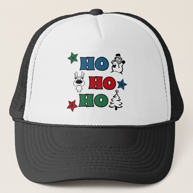 Ho-Ho-Ho Christmas design Trucker Hat (Front)