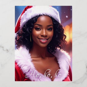 HO HO HO - Christmas Folded Greeting Card