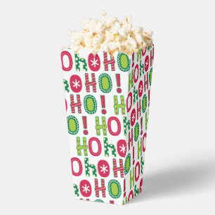 Ho Ho Ho Christmas Fun Modern Red Green Pattern Favour Box